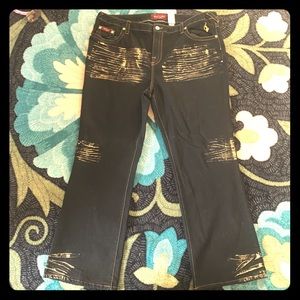 Baby Phat Plus Size 22 Jeans with Gold